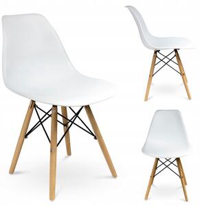 Scaun din plastic scandinav EVA alb