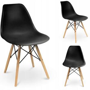Scaun scandinav din plastic EVA negru