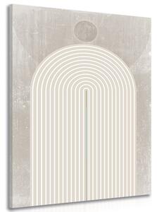 Tablou curcubeu modern bej Mid-Century