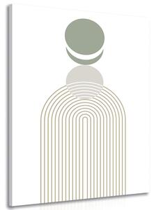 Tablou curcubeu modern cu cercuri Mid-Century