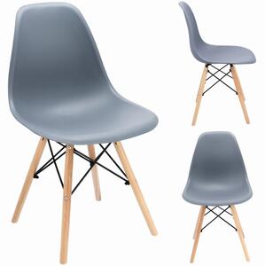 Scaun din plastic scandinav EVA gri