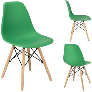 Scaun scandinav din plastic EVA verde