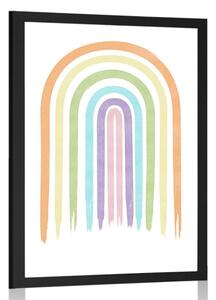 Poster curcubeu pastelat Mid-Century