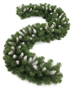 Aga Ghirlandă de Crăciun 270 cm Verde-Alb 6DAZ016 - 2. CALITATE
