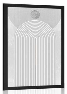 Poster curcubeu modern gri Mid-Century