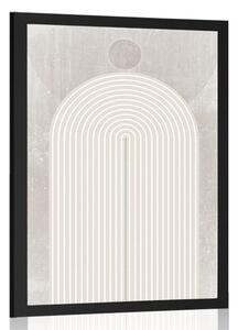 Poster curcubeu modern bej Mid-Century