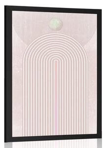 Poster curcubeu modern roz Mid-Century