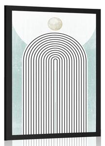 Poster curcubeu modern albastru Mid-Century