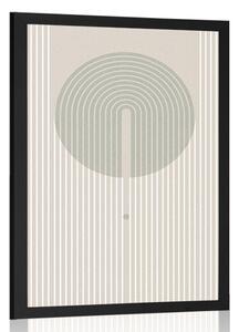 Poster modele elegante cu cercul Mid-Century