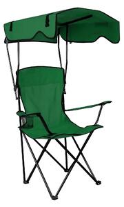 Aga Scaun de pescuit cu copertină Verde închis