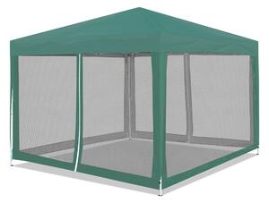 Aga Foișor de grădină cu plasă împotriva țânțarilor 3x3 m Verde