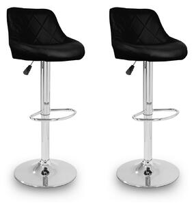 Aga 2x Scaun de bar Negru