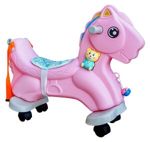 Aga4Kids Cal de legăn din plastic 2în1 Roz 2DZ244 - II. CALITATE