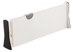 Organizator sertar pliabil, plastic, 10,5 x 4cm, alb