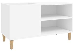Comodă discuri, alb, 84,5x38x48 cm, lemn prelucrat