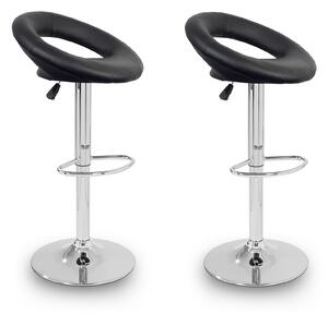 Aga 2x Scaun de bar MR2036 Negru