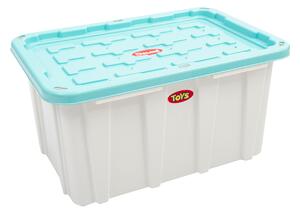 Cutie de depozitare Doloni cu capac 75x51x37 Alb/Turcoaz