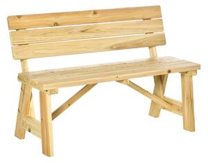 Aga Bancă de grădină din lemn 116x56x80 cm Natural