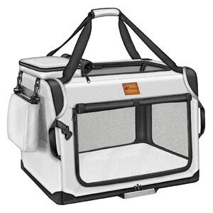 Tresko Cușcă de transport pentru câini și pisici 83x58x58 cm Gri deschis