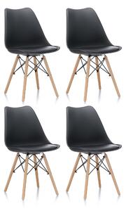 Aga 4x Scaune de masă MR2035 Negru