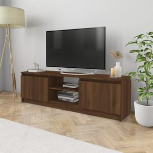 Comodă TV, stejar maro, 120x30x35,5 cm, lemn prelucrat
