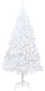 Brad Crăciun artificial pre-iluminat ramuri groase, alb, 120 cm