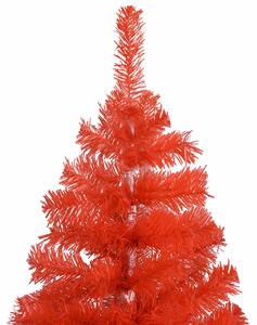 Brad Crăciun artificial pre-iluminat/suport, roșu, 120 cm, PVC