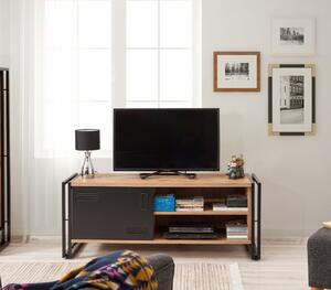 Comoda TV Cosmo Foris, 130 x 45 x 50 cm, Atlantic Pine / Negru
