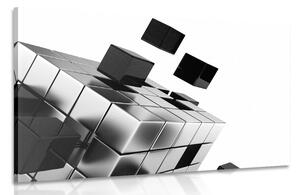 Tablou cubul strategic în design alb-negru