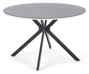 Masă Houston 753Negru, Alb, 8cm, Sticlă călită, MDF, Metal