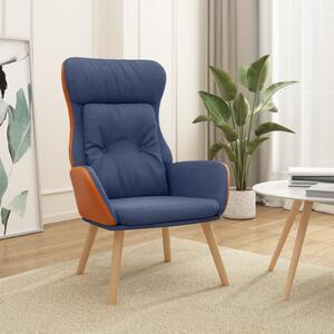 Scaun de relaxare, albastru, textil și PVC