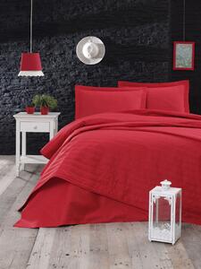 Cuvertură de pat dublă, Roșu, 220 x 240 cm,65% Bumbac / 35% POLYESTER (Cover) / 100% FIBER (Filling)