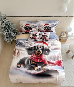 Lenjerie de pat 3D din microflanel FROSTY RIDER colorat + husa pentru perna 40x50 cm gratuit Dimensiune lenjerie de pat: 70 x 90 cm | 140 x 200 cm