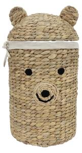 Coș de jucării pentru copii în culoare naturală din zambilă de apă ø 30x56 cm Bear – Compactor