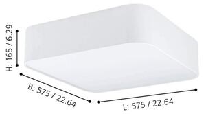 Eglo 99089 - Plafonieră PASTERI SQUARE 5xE27/25W/230V