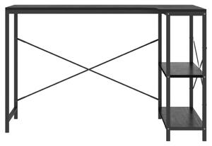 Birou de computer, negru, 110x72x70 cm, lemn prelucrat