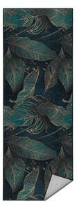 Covor tip traversă culoare petrol lavabil 80x200 cm Midnight Jungle – Mila Home