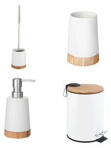 Set de accesorii de baie alb din ceramică Bamboo – Wenko