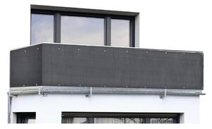 Paravan pentru balcon negru din plastic 500x85 cm – Maximex