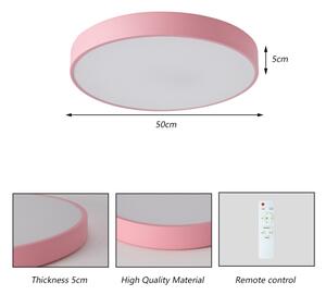 Brilagi - Plafonieră LED dimabilă POOL LED/60W/230V 3000-6000K 50 cm roz+telecomandă