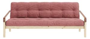 Canapea roz extensibilă cu tapițerie din catifea reiată 204 cm Poetry – Karup Design