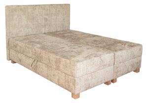 Pat boxspring Houston 2119Dublu, Boxspring, Crem, 160x200, Tapiterie, Somiera patSomiera pat, 17x22x12cm