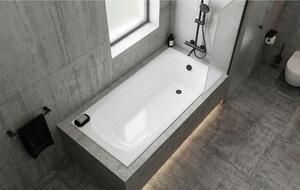 Erga Pureline-O, cadă de baie 1400x700x400 mm fără picioare, alb lucios, ERG-V07-PURELINE-O-140x070-WH