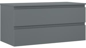 Mexen Orio, mobilier de baie 100 cm cu blat, 2 sertare, grafit mat, 91A10-10047-2-BFFC66