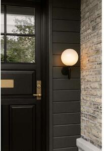 Nuura Aps aplică de perete pentru exterior Miira, Ø 20 cm, negru/opal, reglabil, Negru, Metal, Scandinavă