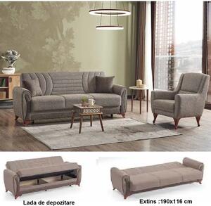 Set canapea cu 2 fotolii Tara Homs