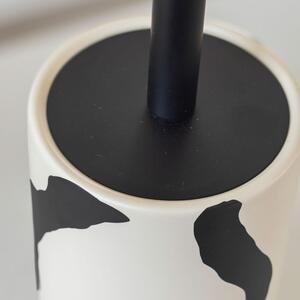 Perie de WC neagră-albă din ceramică Icon – Mette Ditmer Denmark