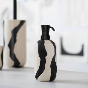 Dozator de săpun lichid negru-alb din ceramică 200 ml Icon – Mette Ditmer Denmark