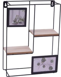 Polita de perete cu rame foto KIVORA 40x30 cm, neagra