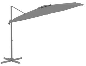 Umbrelă în consolă, stâlp din aluminiu, antracit, 300x300 cm